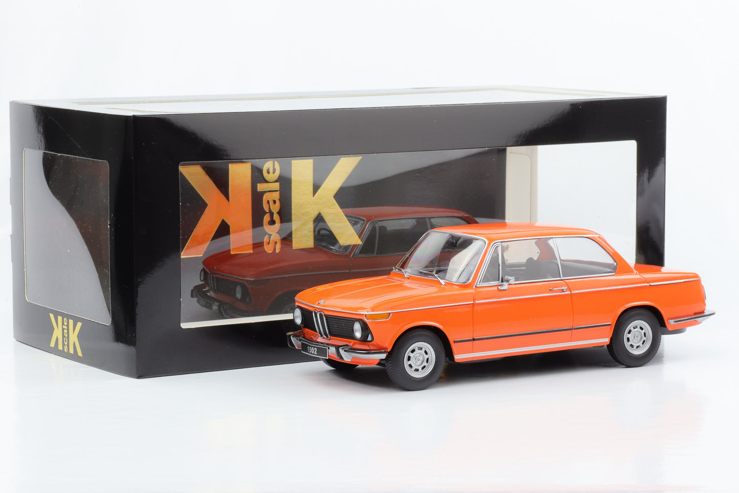 1:18 BMW 1502 2. Serie 1974 orange 1:18 KK-Scale diecast