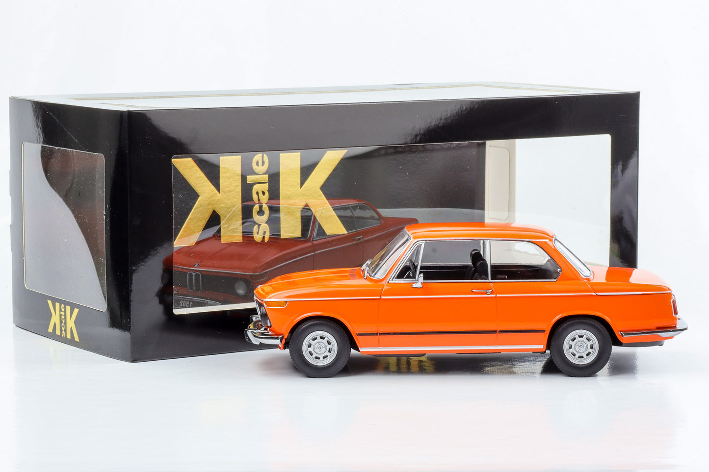 1:18 BMW 1502 2. Serie 1974 orange 1:18 KK-Scale diecast