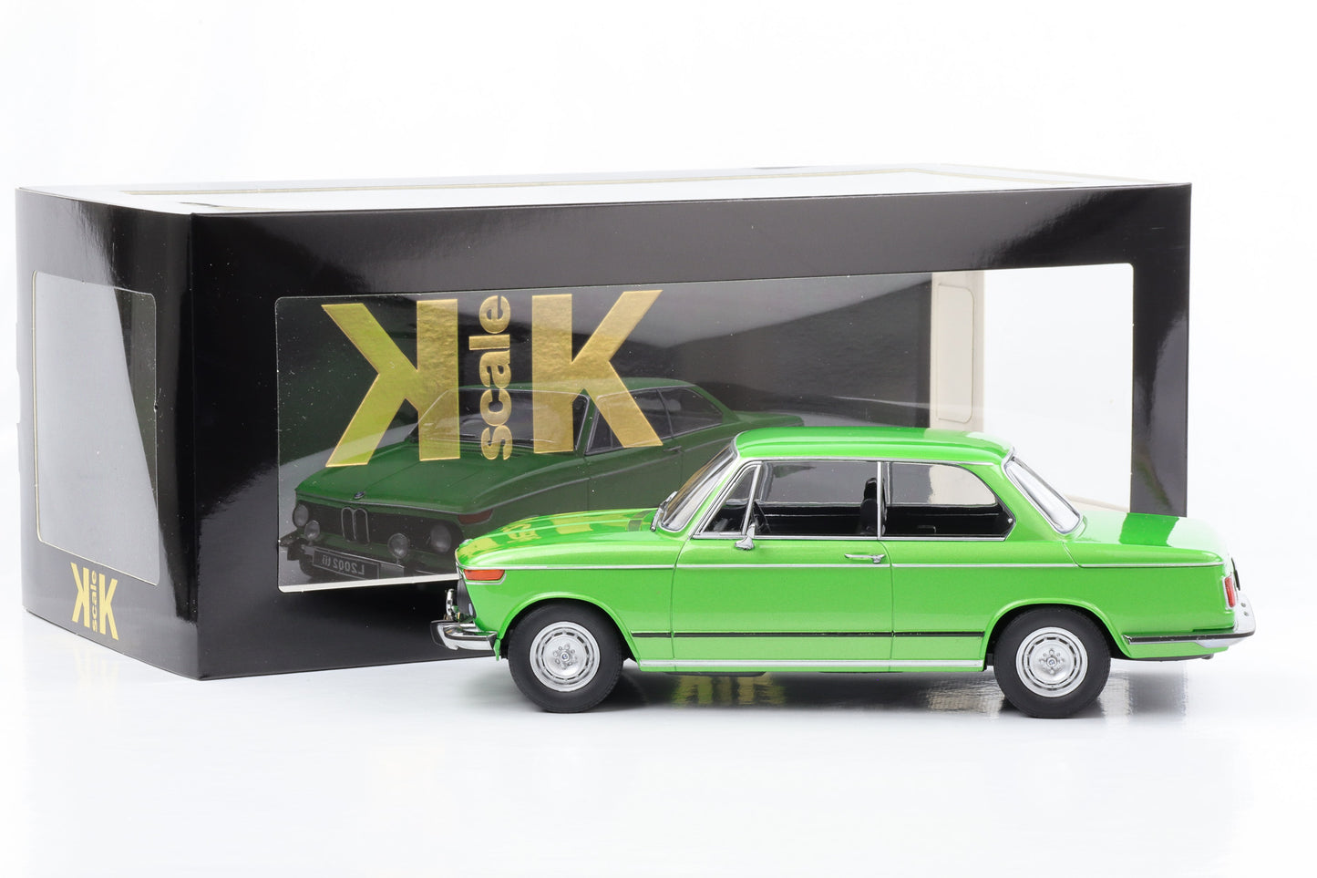 1:18 BMW 2002 tii 2. Serie 1974 grün metallic 1:18 KK-Scale diecast