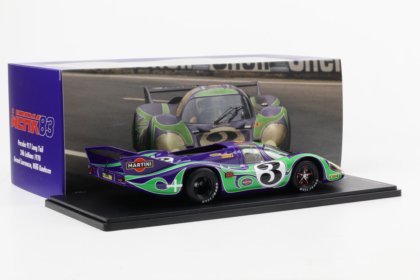 1:18 Werk83 917 Long Tail #3 Hippie 2nd 24h LeMans 1970 Larrousse, Kauhsen