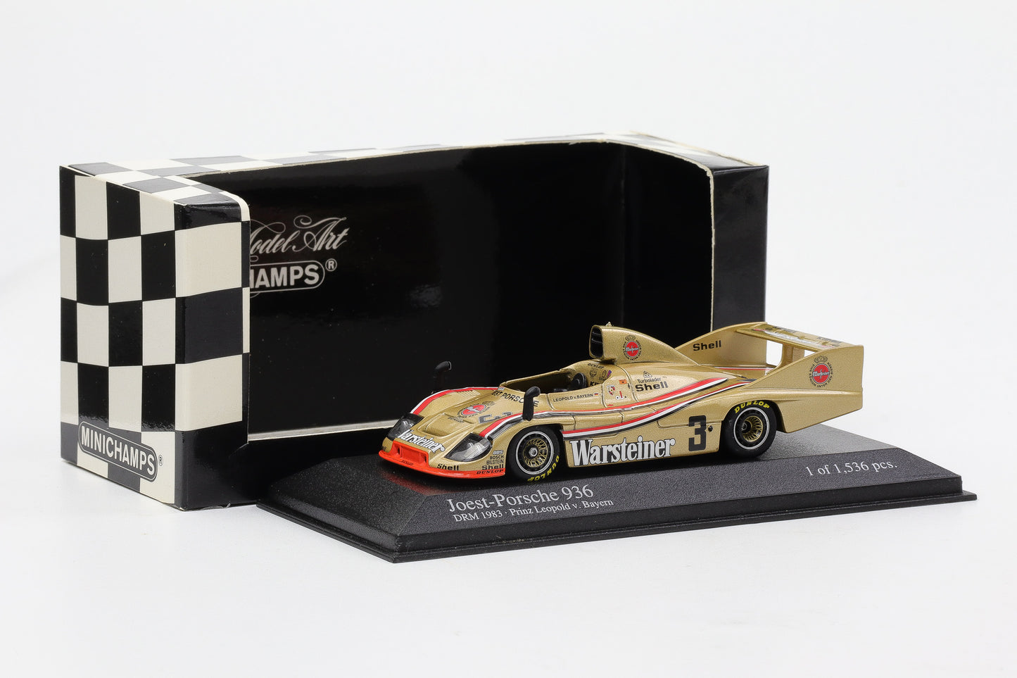 1:43 Minichamps Joest-Porsche 936 #3 DRM 1983 Leopold v. Bayern Warsteiner