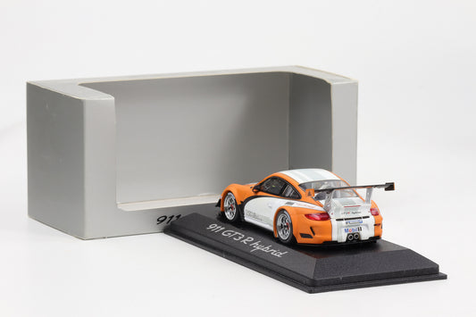 1:43 Minichamps Porsche 911 GT3 R Hybrid 2011 Präsentation Dealer WAP