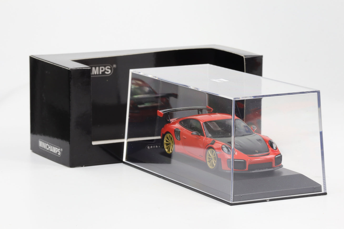 1:43 Minichamps Porsche 911 991.2 GT2RS 2018 Lavaorange goldenen Felgen 300 pcs