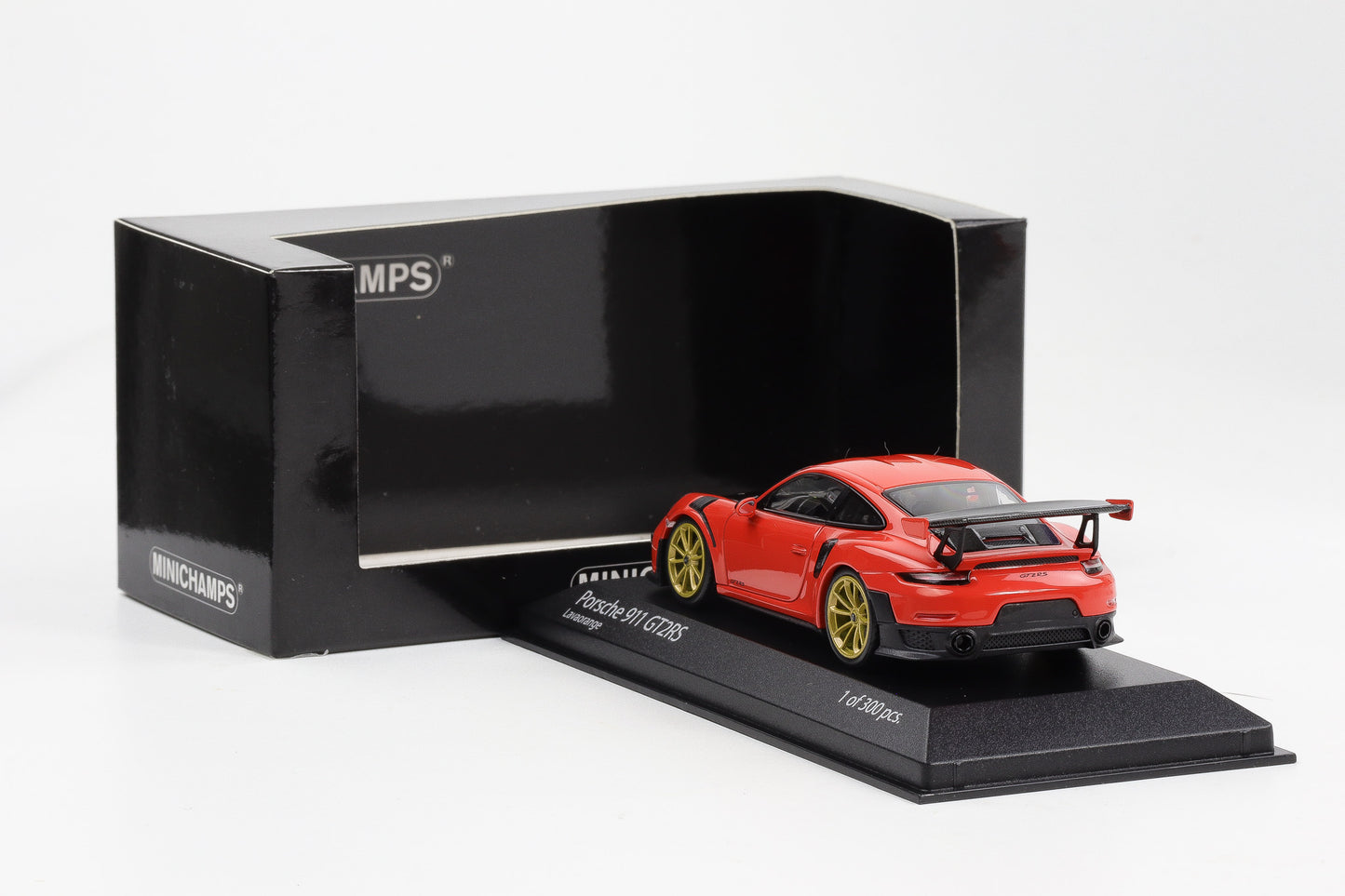 1:43 Minichamps Porsche 911 991.2 GT2RS 2018 Lavaorange goldenen Felgen 300 pcs