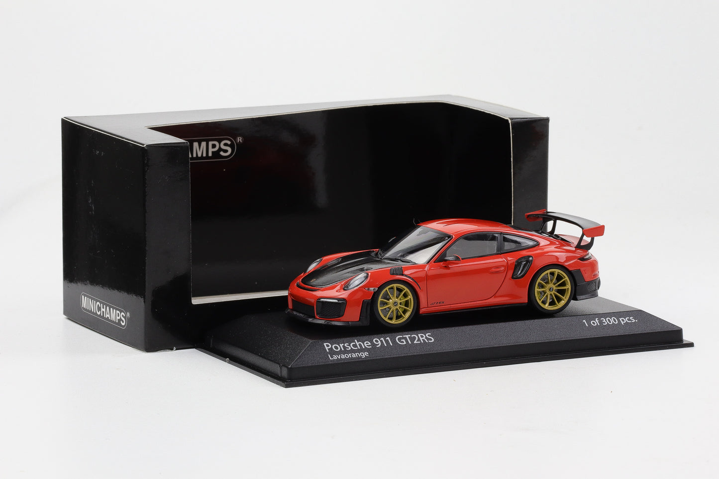 1:43 Minichamps Porsche 911 991.2 GT2RS 2018 Lavaorange goldenen Felgen 300 pcs