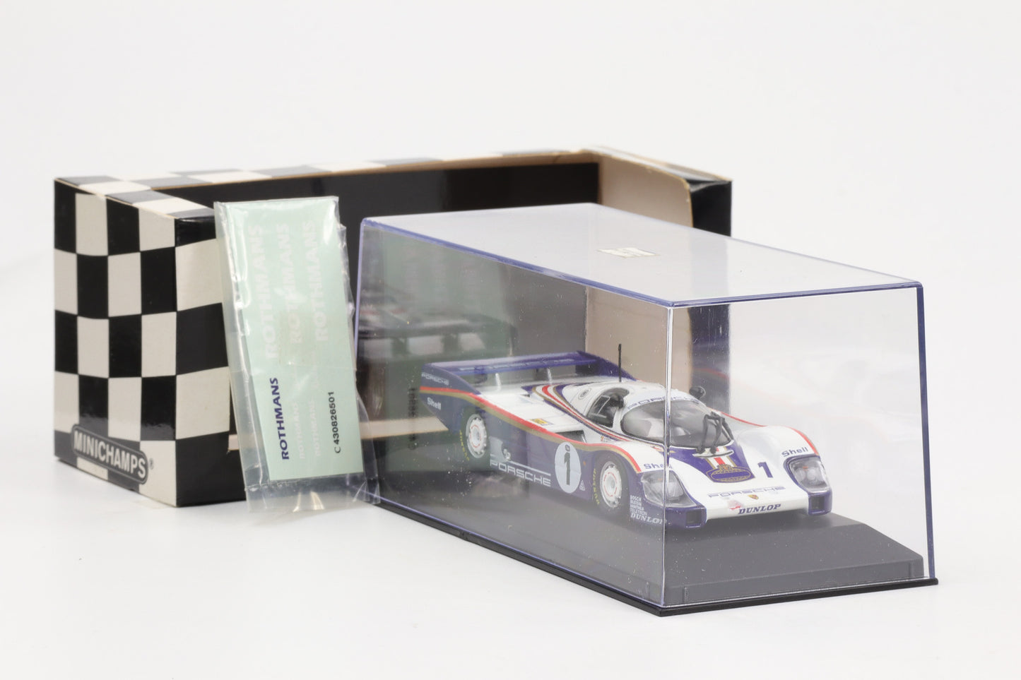 1:43 Minichamps Porsche 956 L 1st Le Mans 1982 J. Ickx / D. Bell + Decals