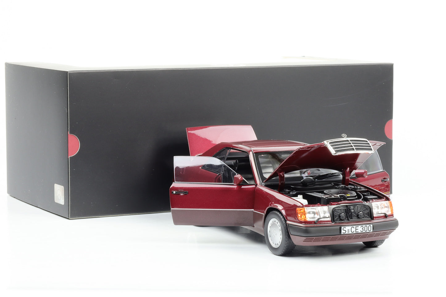 1:18 Mercedes-Benz W124 300 CE-24 Coupe 1990 almandinrot Norev Dealer