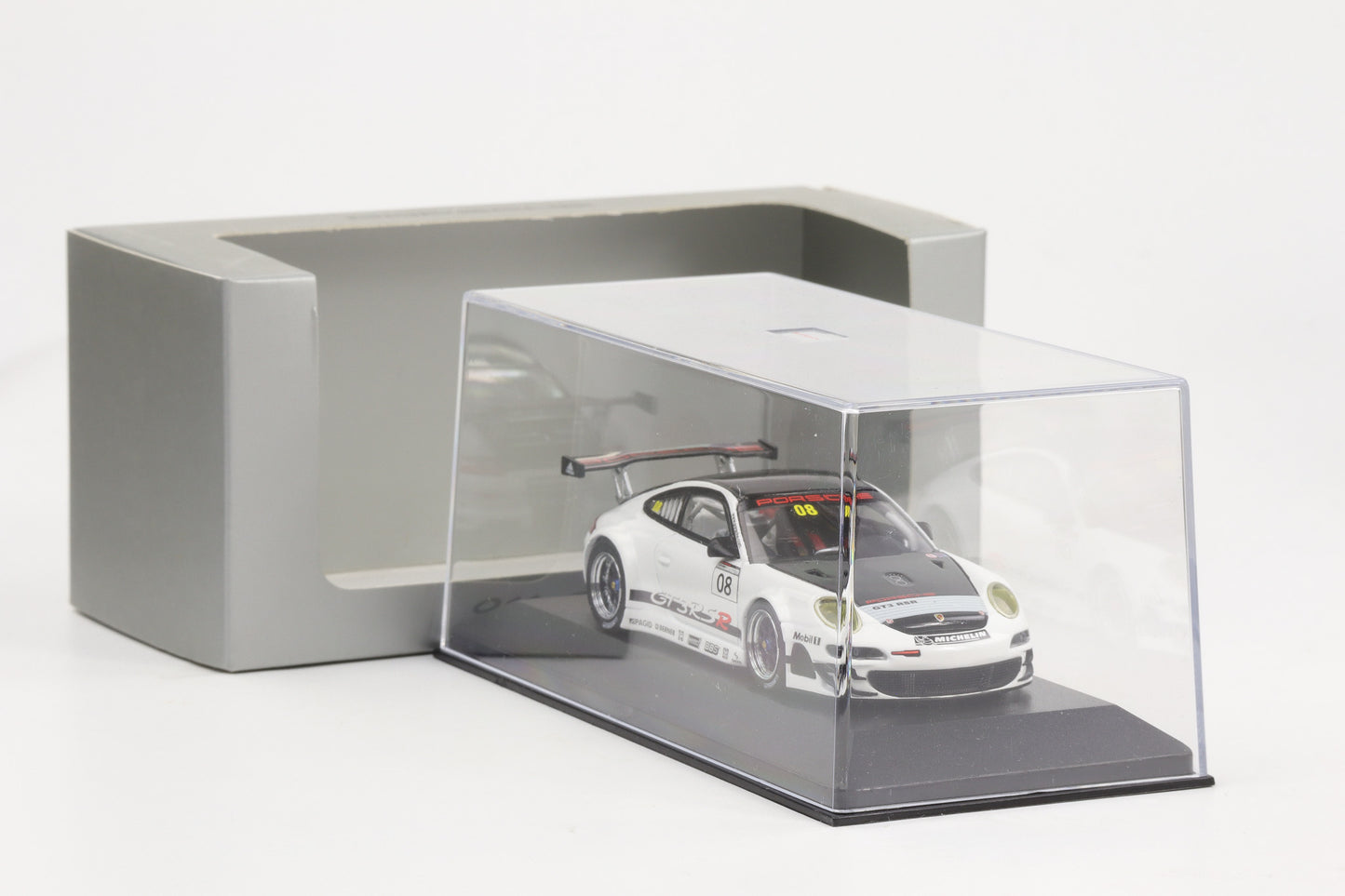 1:43 Minichamps Porsche 911 997 GT3 RSR 2008 N° 8 Präsentation WAP Dealer