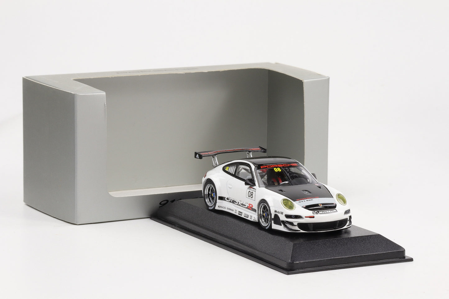 1:43 Minichamps Porsche 911 997 GT3 RSR 2008 N° 8 Präsentation WAP Dealer