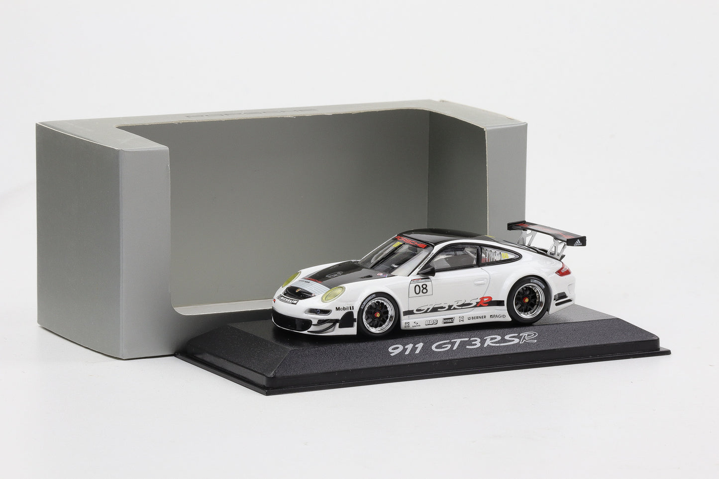 1:43 Minichamps Porsche 911 997 GT3 RSR 2008 N° 8 Präsentation WAP Dealer