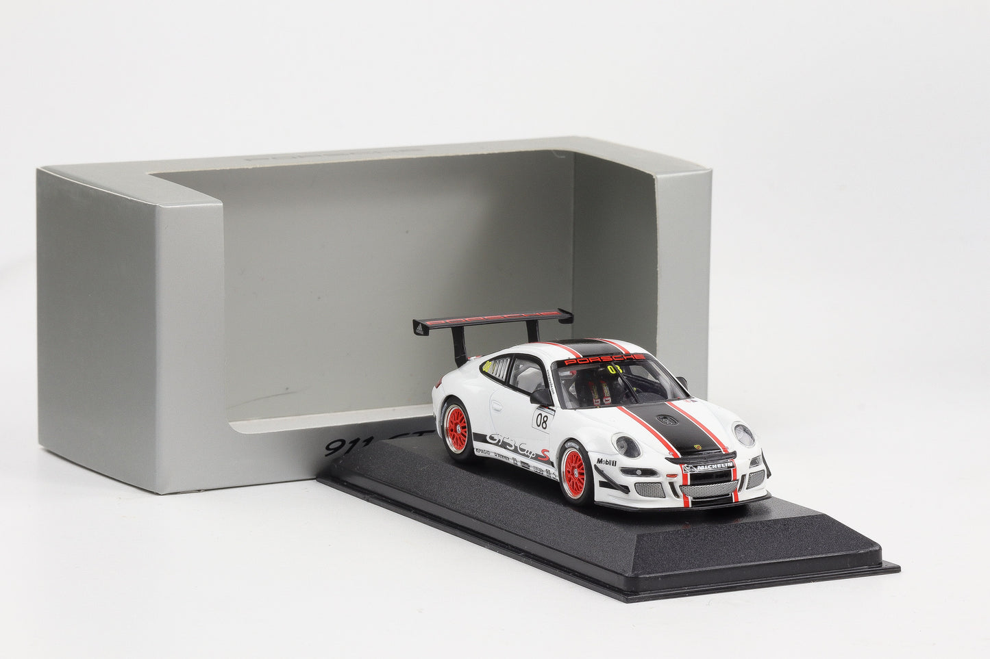 1:43 Minichamps Porsche 911 997 GT3 Cup S 2009 n° 8 Präsentation WAP Dealer