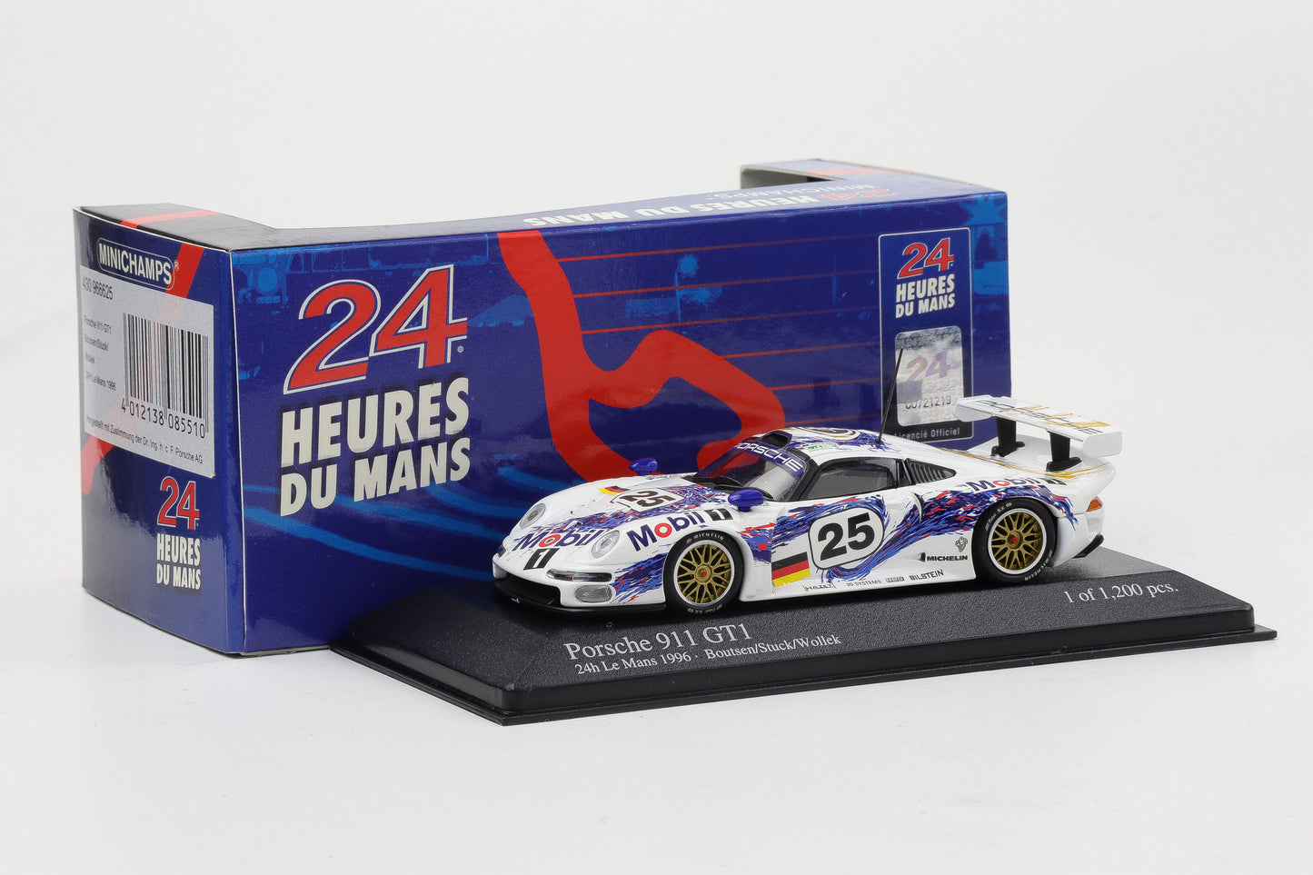 1:43 Minichamps Porsche GT1 #25 24H Le Mans 1996 Boutsen Stuck Wollek