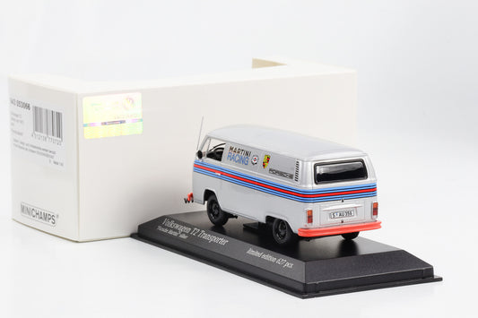 1:43 Volkswagen VW T2 Bus Transporter Porsche 1972 Martini Minichamps