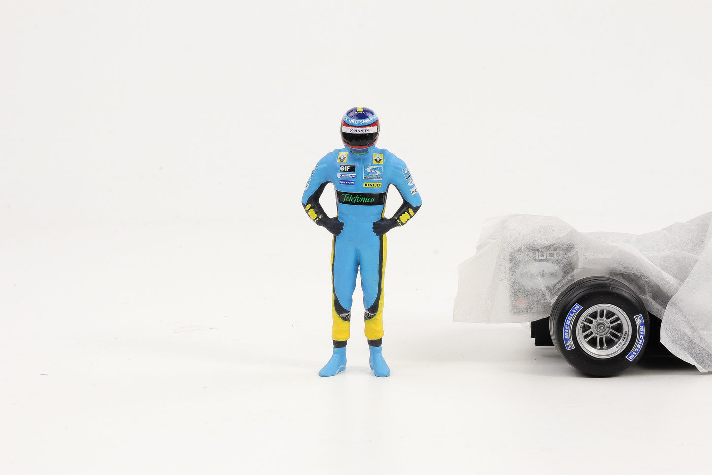 1:18 Cartrix Figur F1 Fernando Alonso Renault 2005 Formel 1 ca. 10 cm