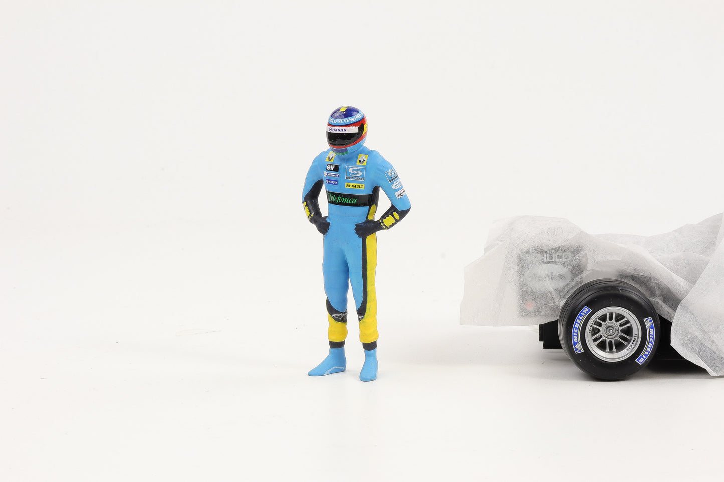 1:18 Cartrix Figur F1 Fernando Alonso Renault 2005 Formel 1 ca. 10 cm