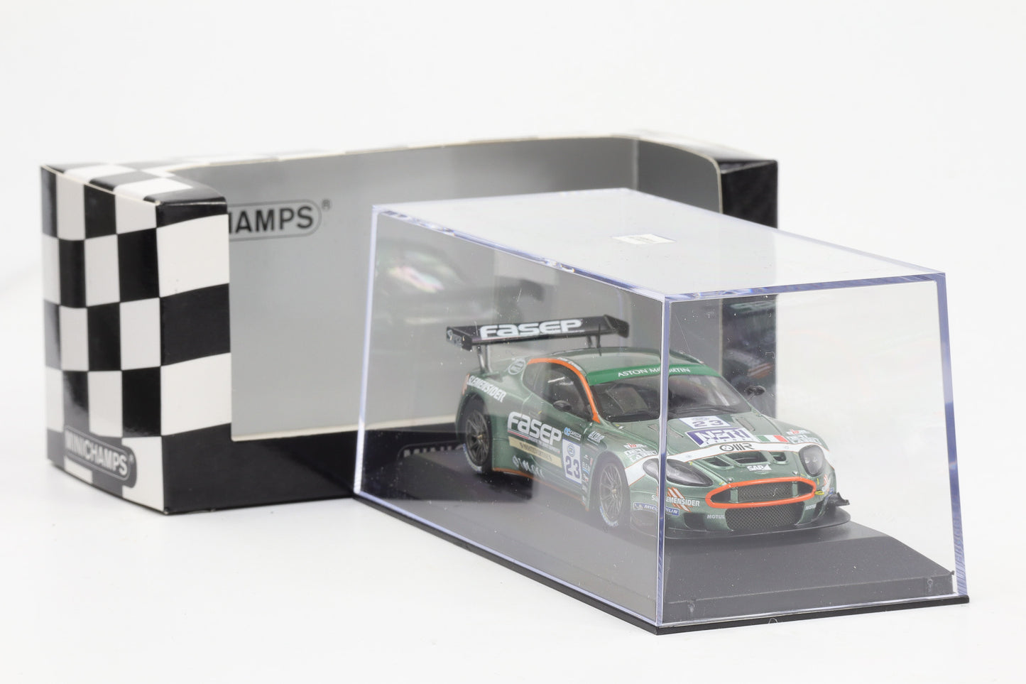 1:43 Minichamps Aston Martin DBRS 9 BMS Scuderia Italia FIA GT3 Spa 2006 Zani Mugelli