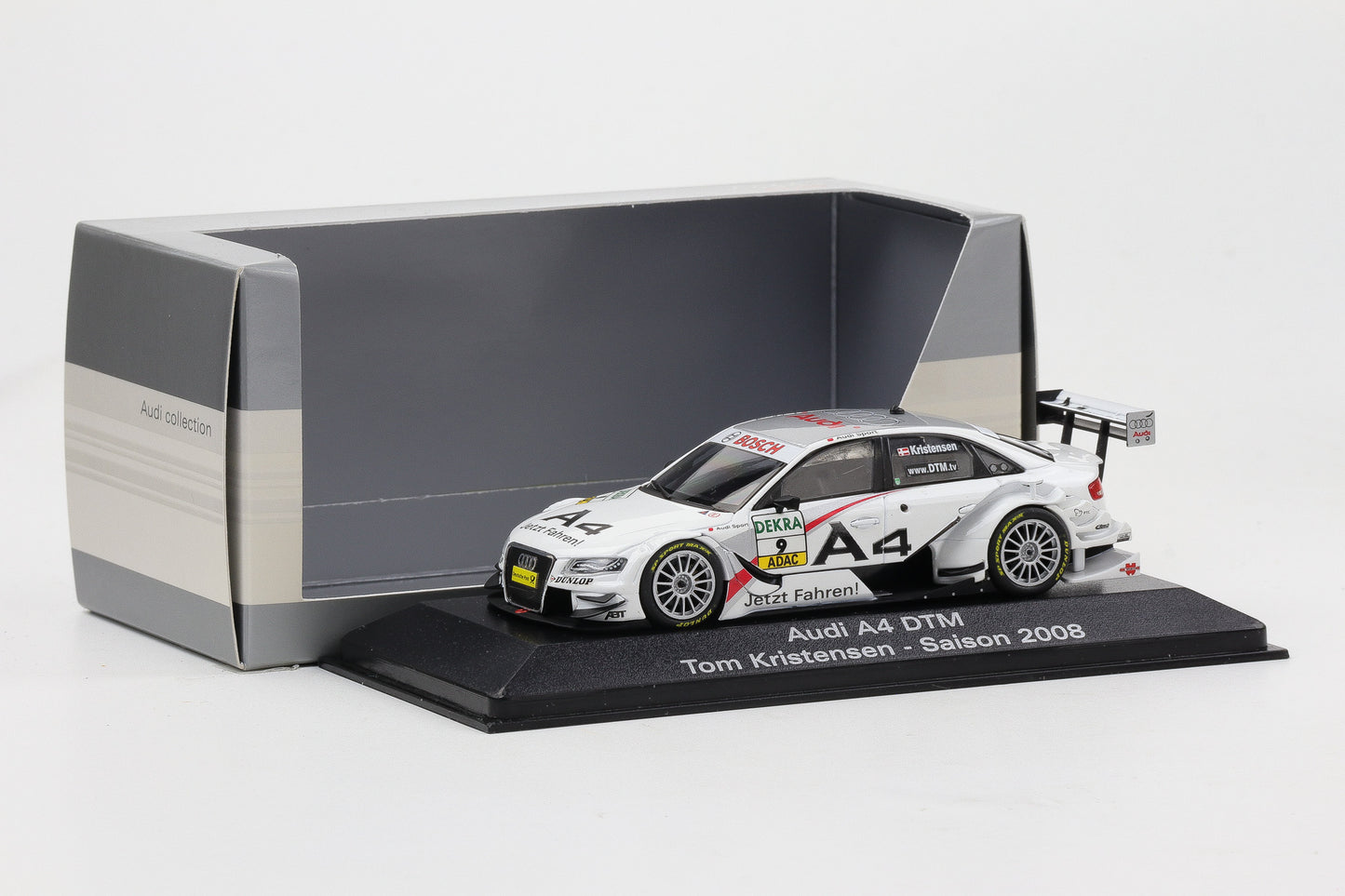 1:43 Minichamps Audi A4 DTM 2008 #9 Tom Kristensen Dealer