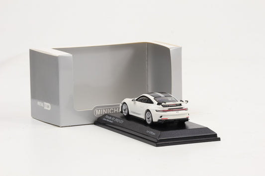 1:64 Minichamps Porsche 911 992 GT3 2021 Carrera white metallic diecast