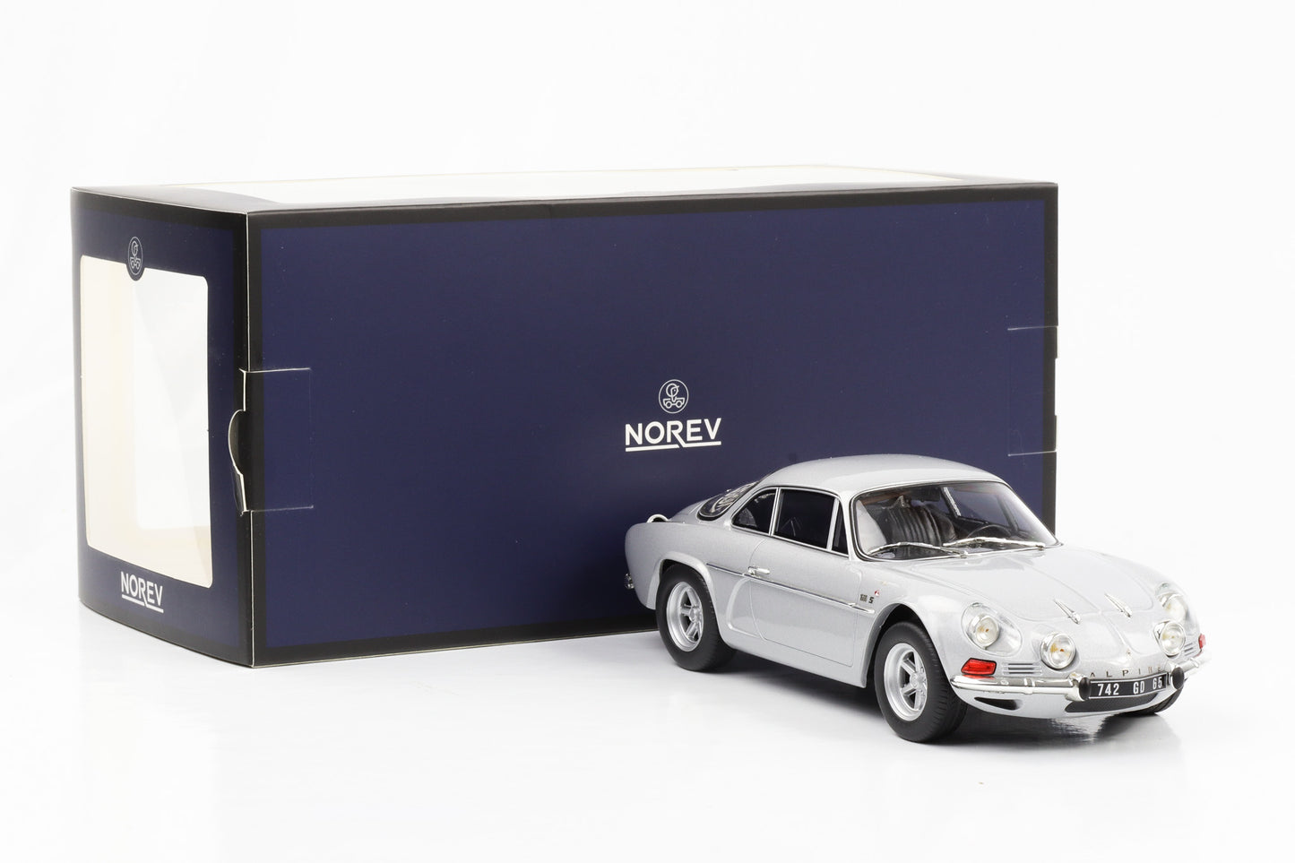 1:18 Renault Alpine A110 1600S 1970 silber Norev Limited 200 pcs.