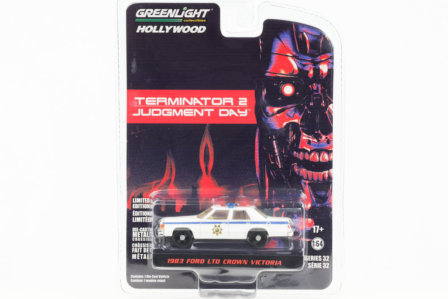 1:64 Terminator 2 Judgment Day 1983 Ford LT Crown Victoria Polizei Greenlight Hollywood