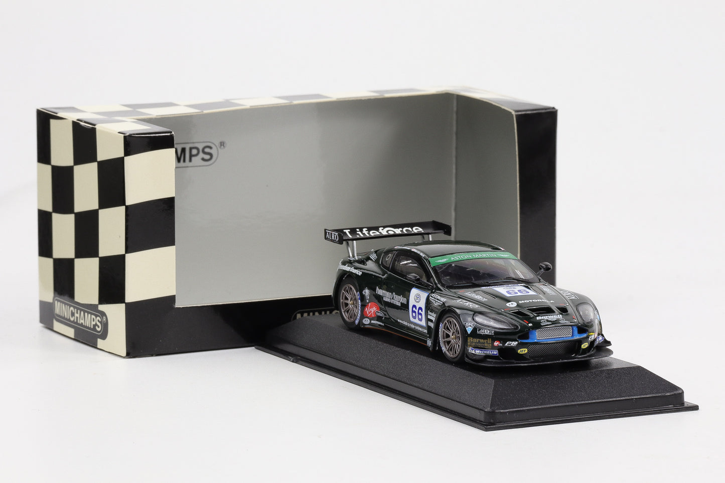 1:43 Minichamps Aston Martin DBRS9 FIA GT3 Race Spa 2006 #66 Johnson Rich