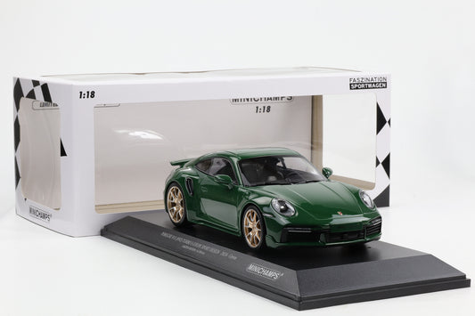 1:18 Minichamps Porsche 911 992 Turbo S Coupe Sport Design 2024 grün 300 pcs