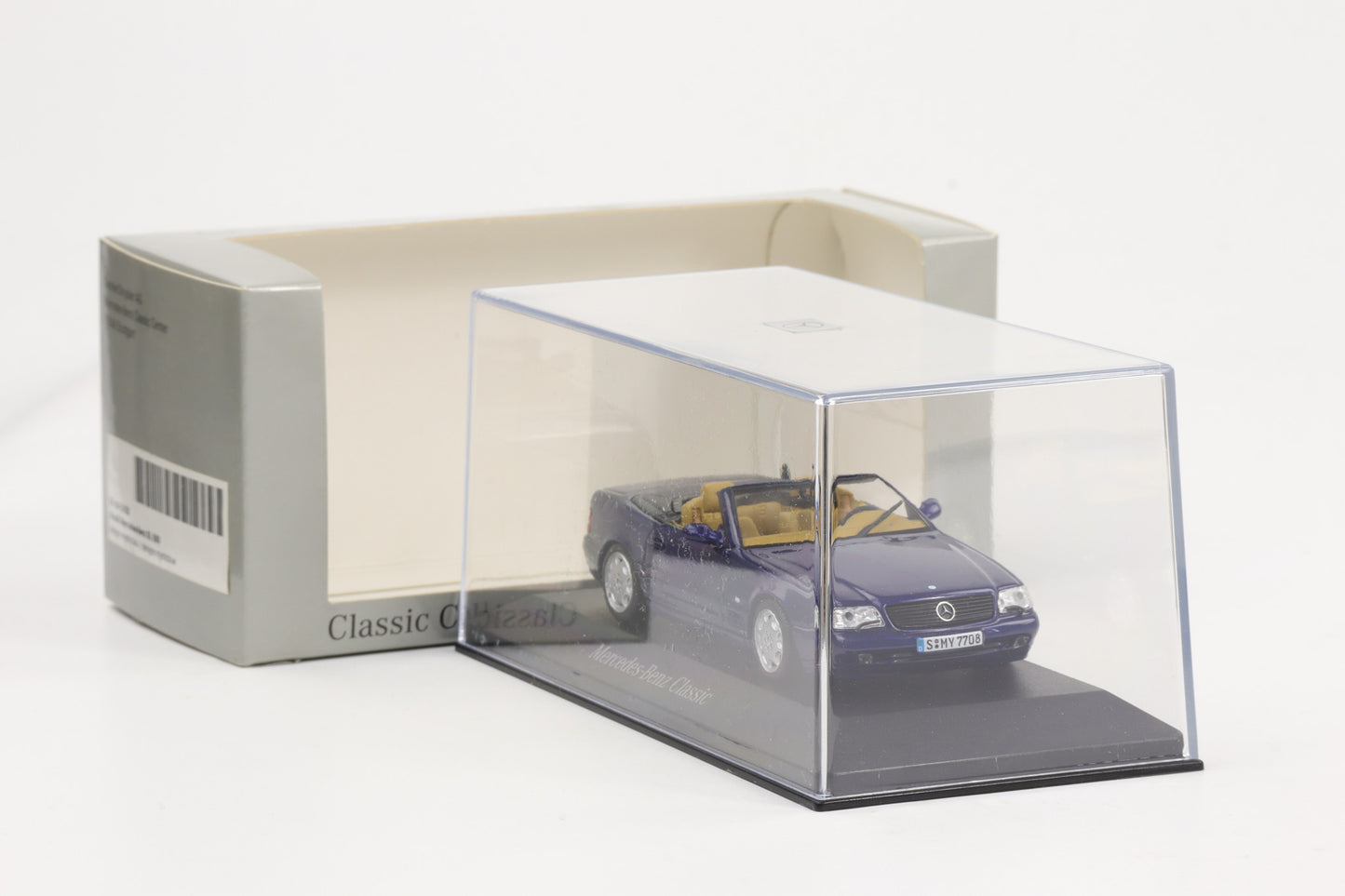 1:43 Minichamps Mercedes-Benz SL 500 R129 1999 designo mysticblau Dealer