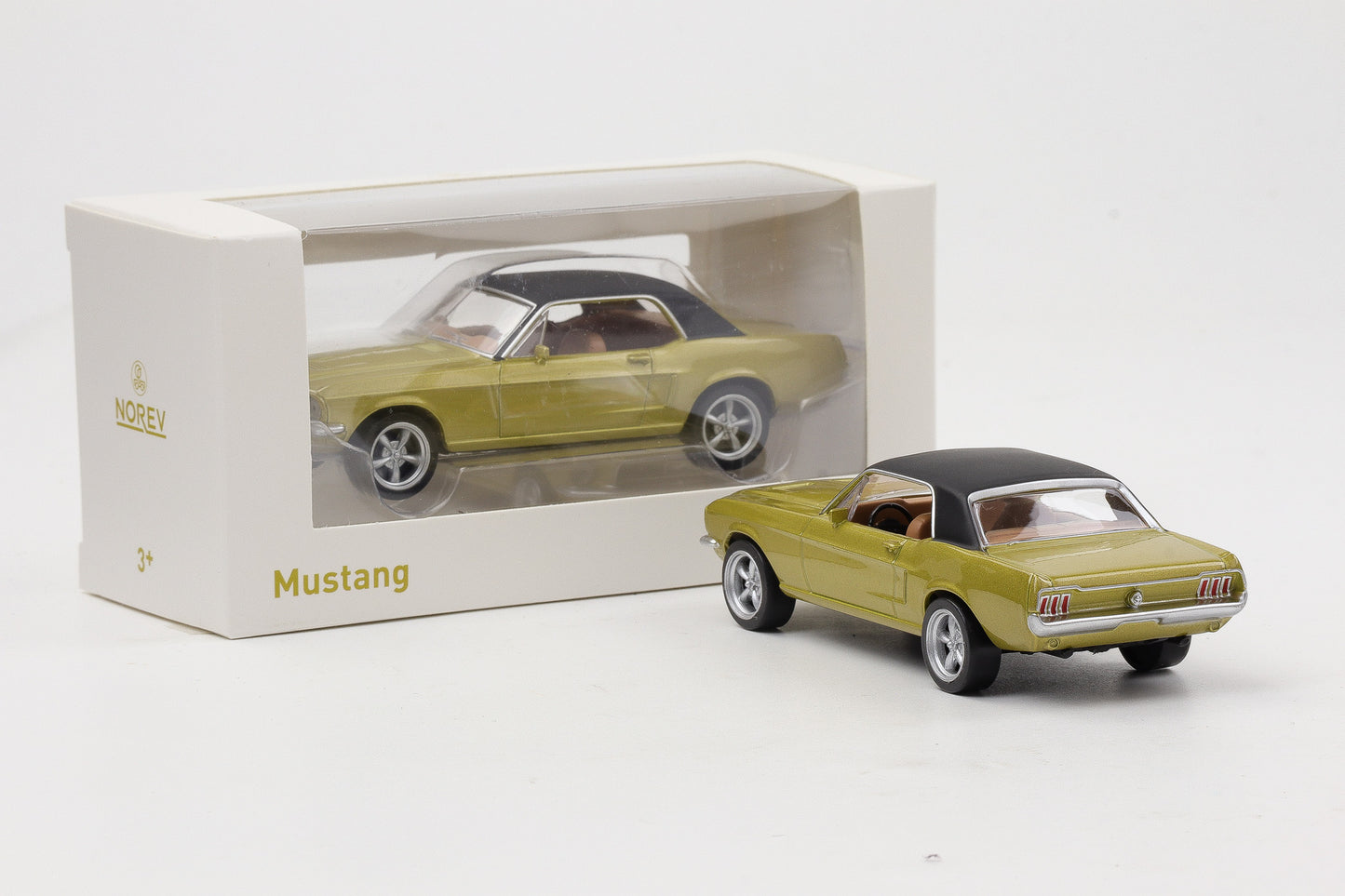 1:43 Jet Car Ford Mustang gold metallic 1968 Norev diecast 270569