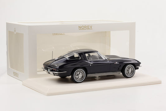 1:18 Norev Chevrolet Corvette Sting Ray Coupe 1963 Daytona blau 200 pcs