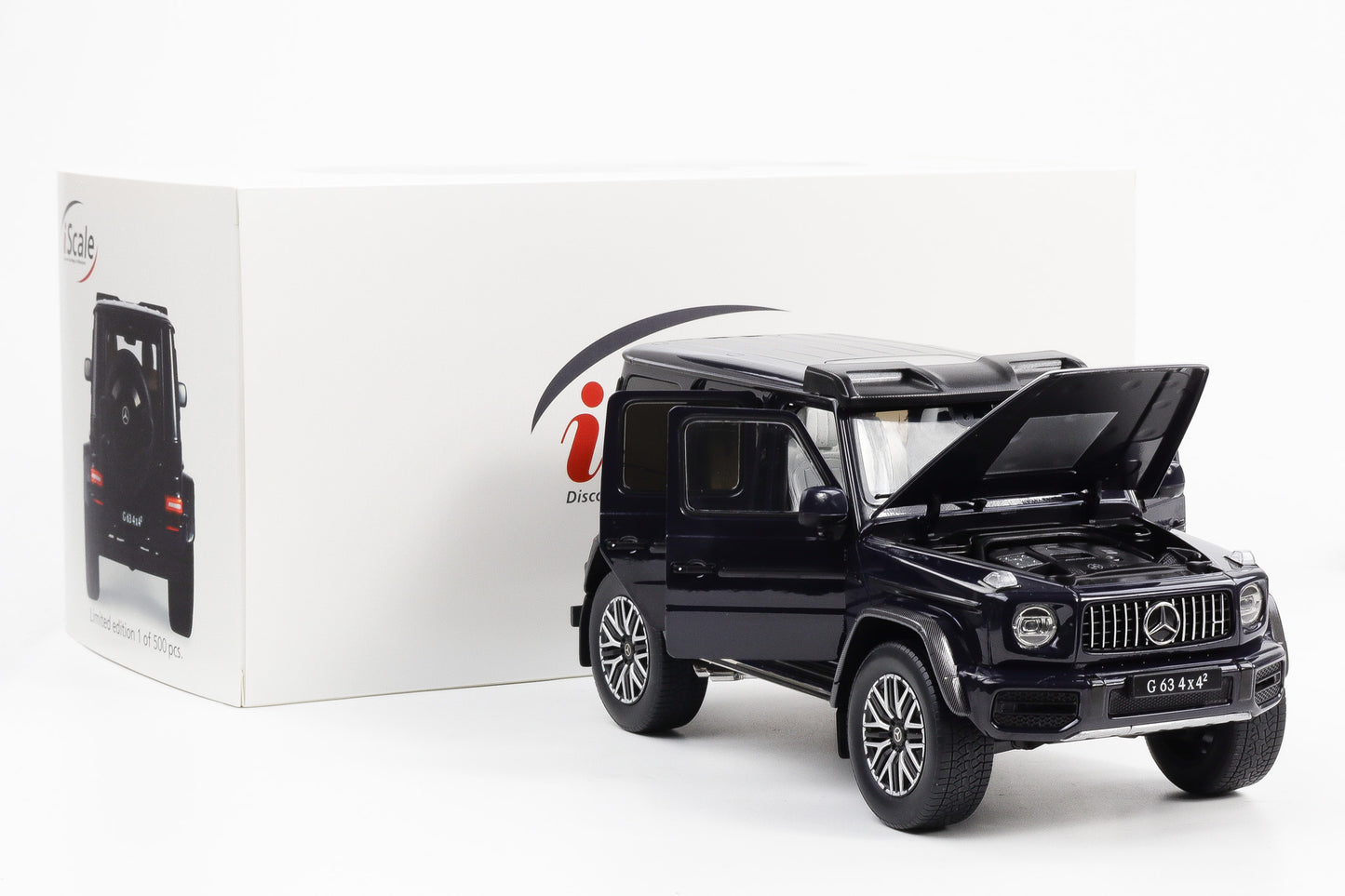 1:18 iScale Mercedes-Benz AMG G63 W463 4x4 2022 dunkelblau metallic limited