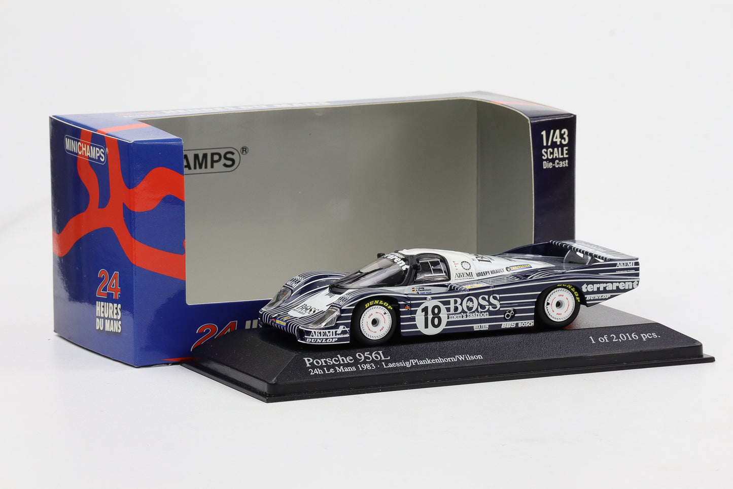 1:43 Minichamps Porsche 956L 24h Le Mans 1983 Laessig Wilson Plankenhorn #18 Boss