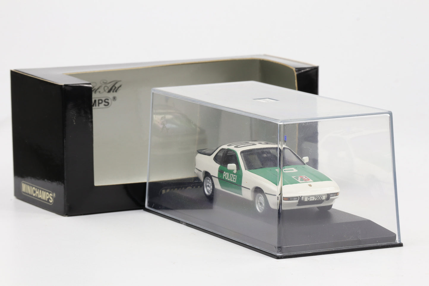 1:43 Minichamps Porsche 911 924 1970 Autobahnpolizei Düsseldorf grün-weiß