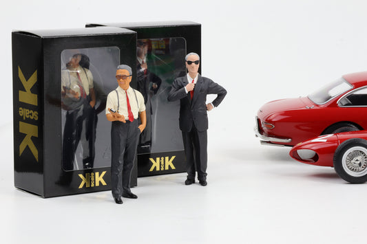 1:18 KK-Scale Figur Enzo Ferrari Set 2 Figuren Resin bemalt / ohne Fahrzeug