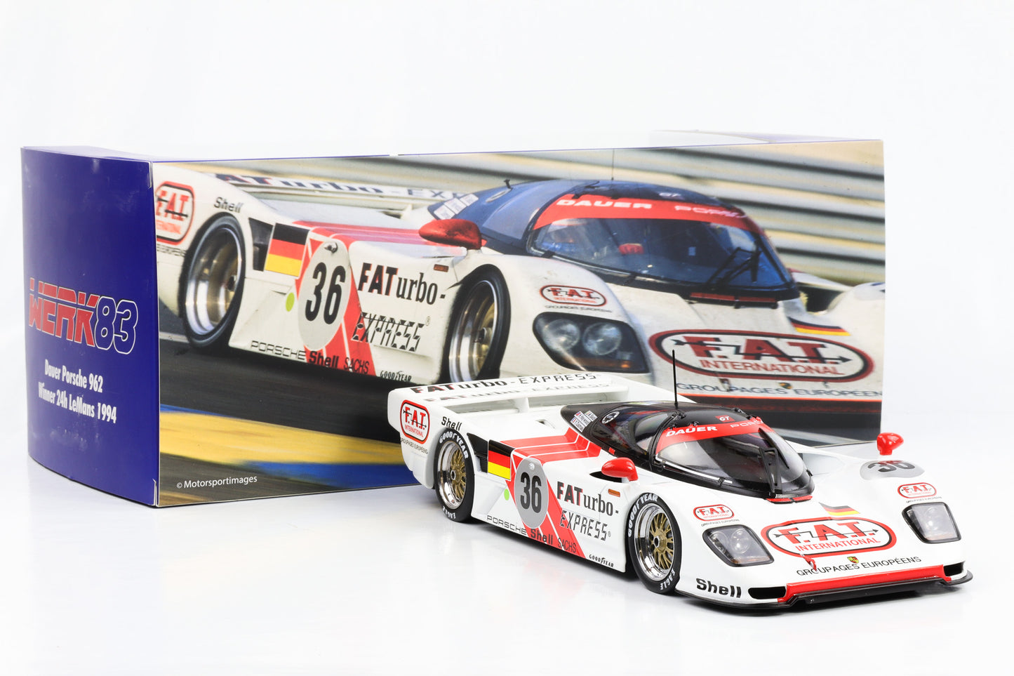 1:18 Dauer Porsche 962 #36 Winner 24h Le Mans 1994 Dalmas Haywood Baldi Werk83
