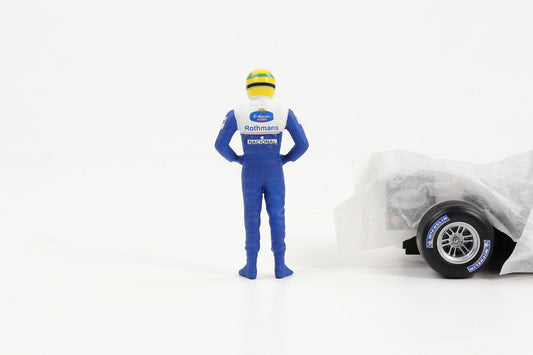 1:18 Cartrix Figur Ayrton Senna Williams 1994 Formel 1 ca. 10cm blau bemalt