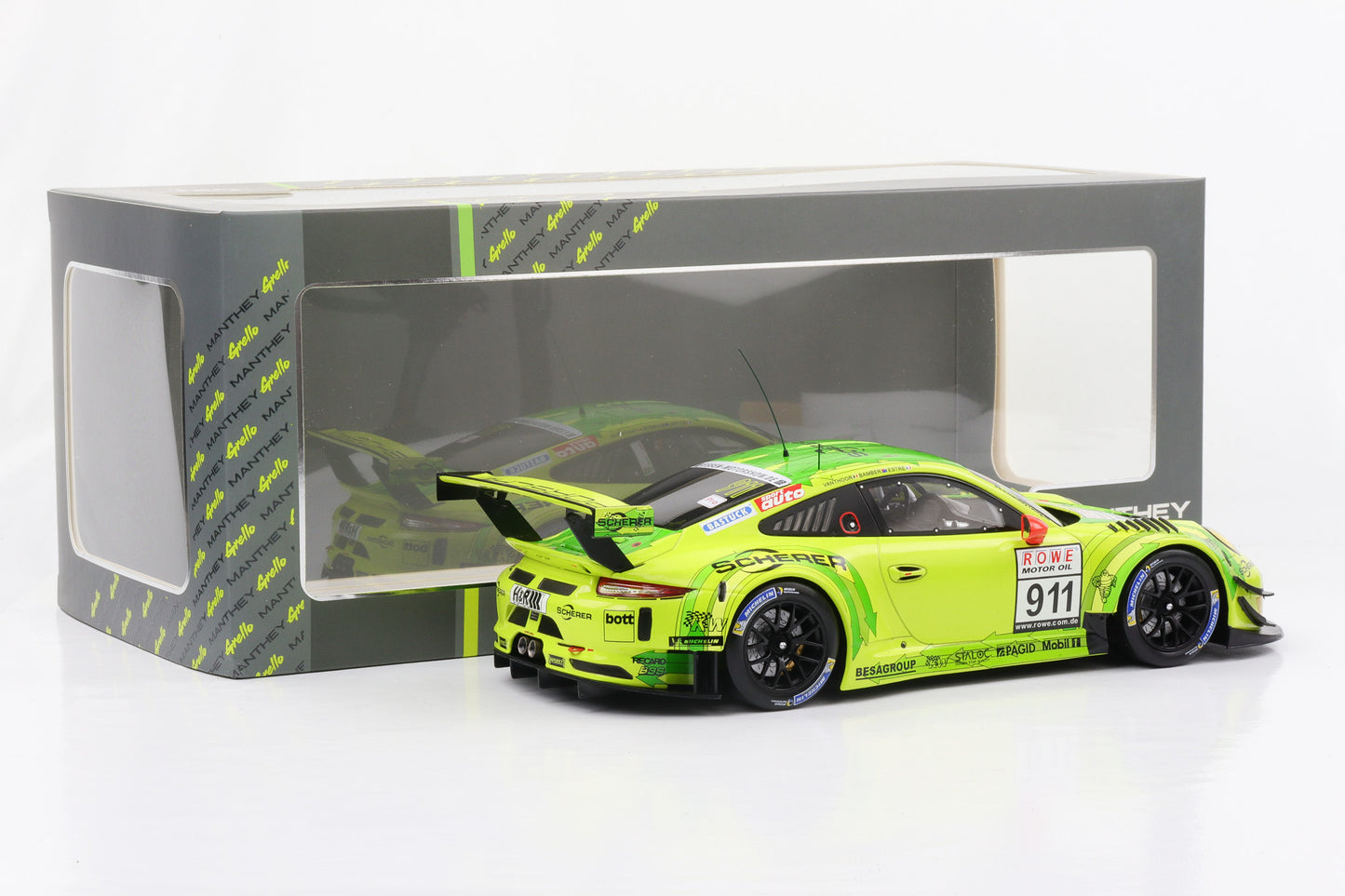 1:18 Porsche 911 GT3 R Manthey Racing 2018 VLN Nürburgring Winner IXO