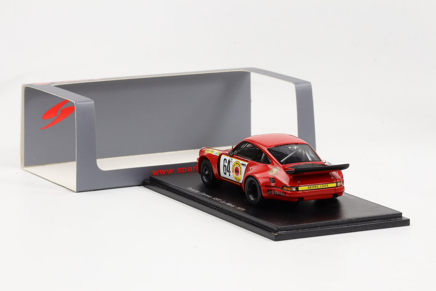 1:43 Spark Porsche Carrera 911 RSR #64 Loos Schickentanz Barth 24H LeMans 1974