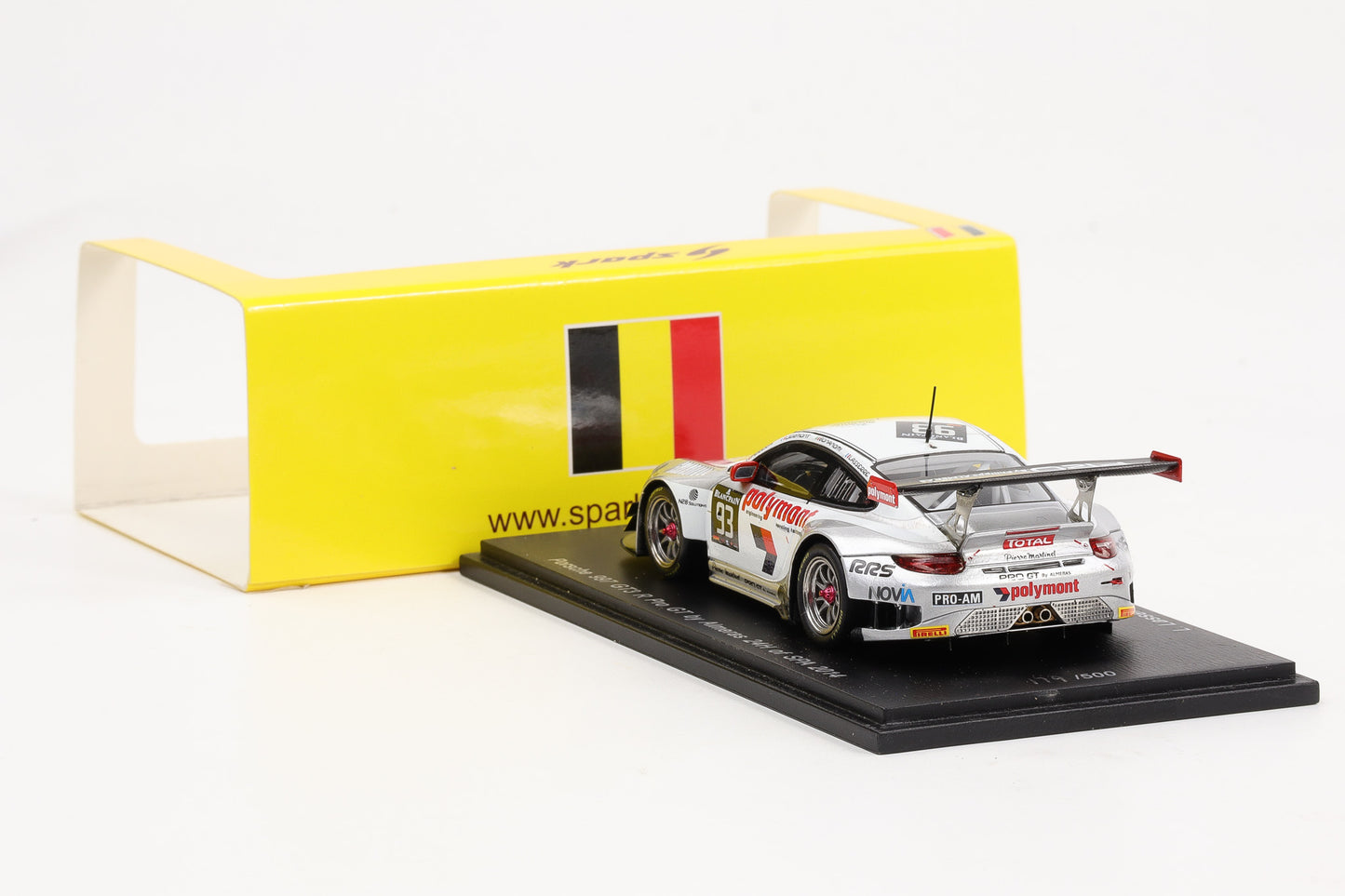 1:43 Spark Porsche 997 GT3 R Pro GT by Almeras #93 24h Spa 2014 SB080