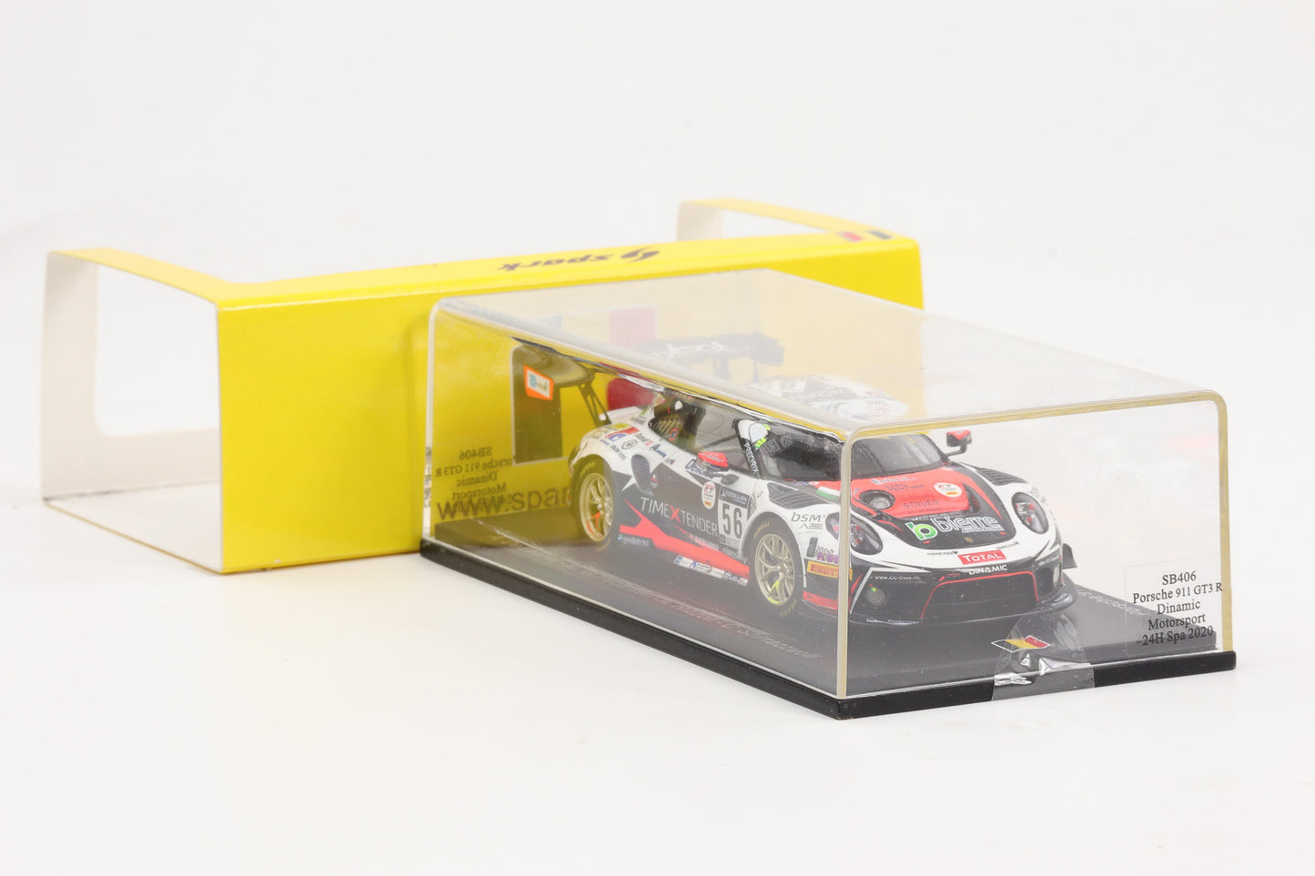 1:43 Spark Porsche 911 GT3 R Dinamic Motorsport #56 24h Spa 2020 SB406