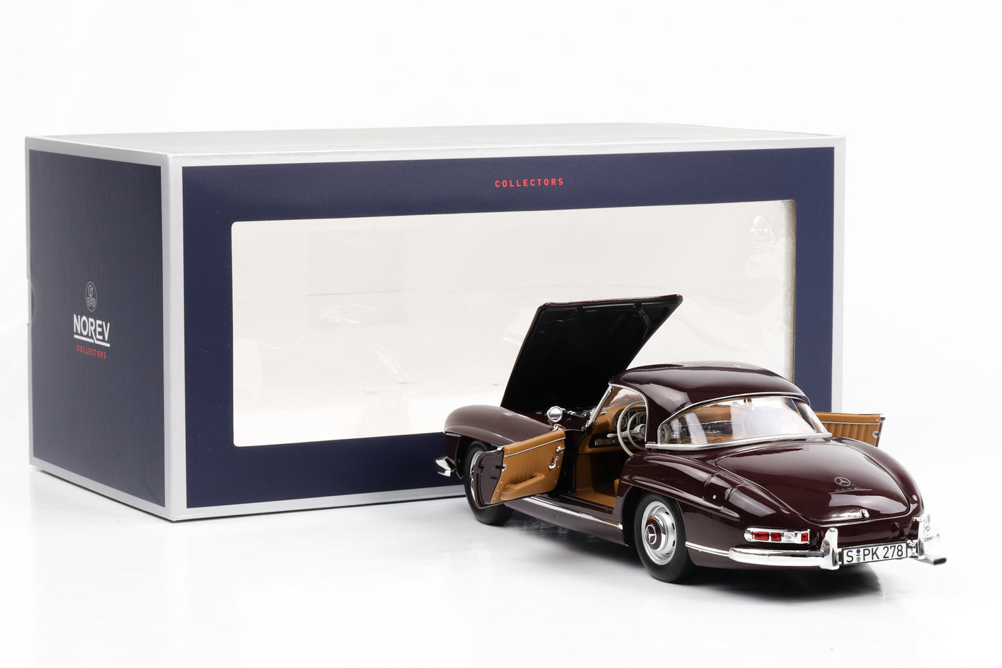 1:18 Norev Mercedes-Benz 300 SL W198 Roadster 1957 dunkelrot 183891