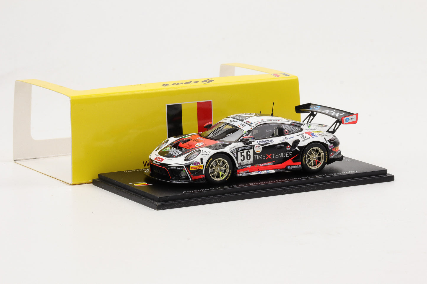 1:43 Spark Porsche 911 GT3 R Dinamic Motorsport #56 24h Spa 2020 SB406