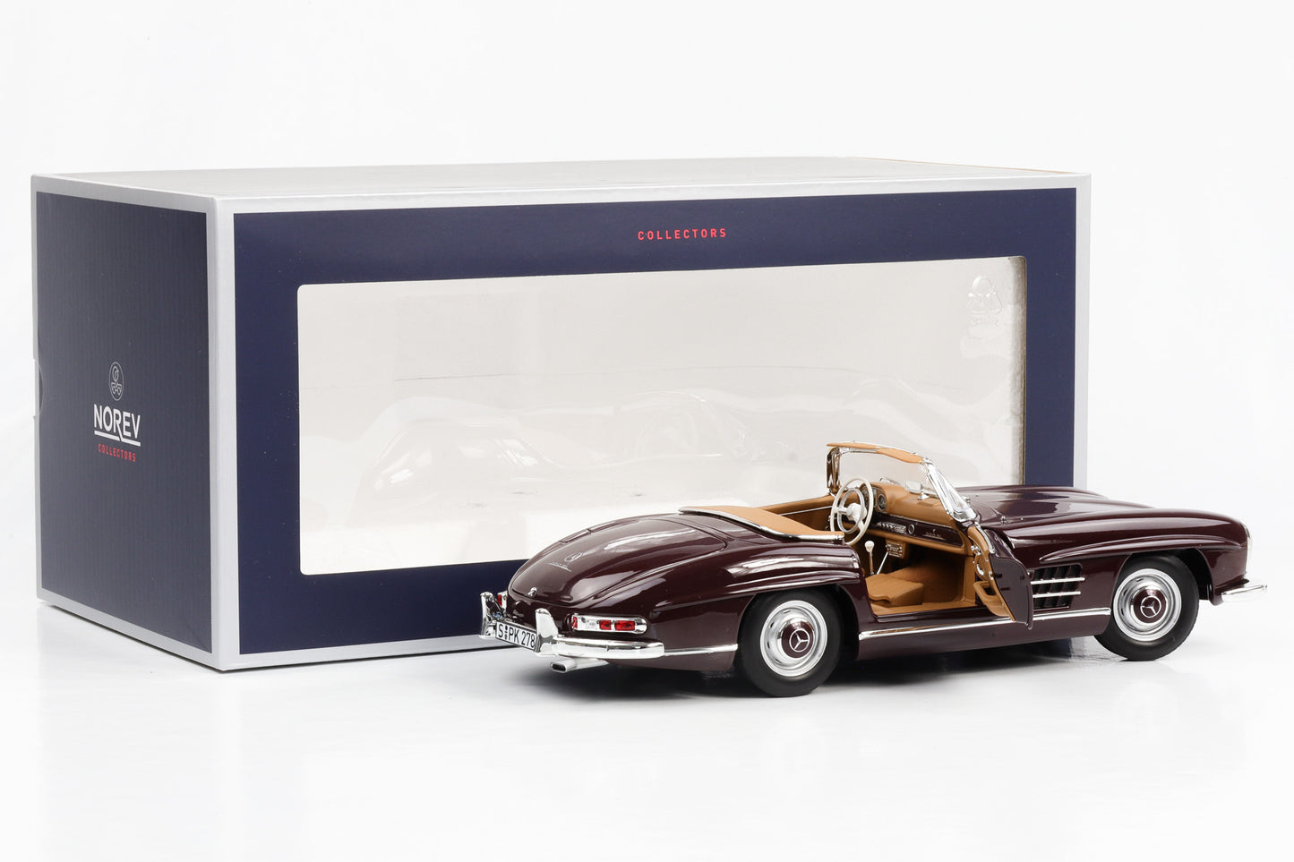 1:18 Norev Mercedes-Benz 300 SL W198 Roadster 1957 dunkelrot 183891