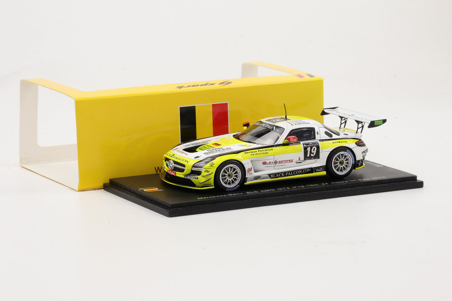 1:43 Spark Mercedes-Benz SLS AMG GT3 #19 Black Falcon 24h Spa 2012 SB034