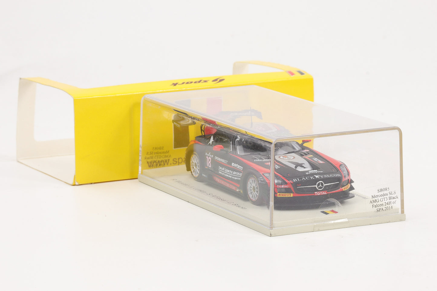 1:43 Spark Mercedes-Benz SLS AMG GT3 Black Falcon 24h Spa 2014 SB085