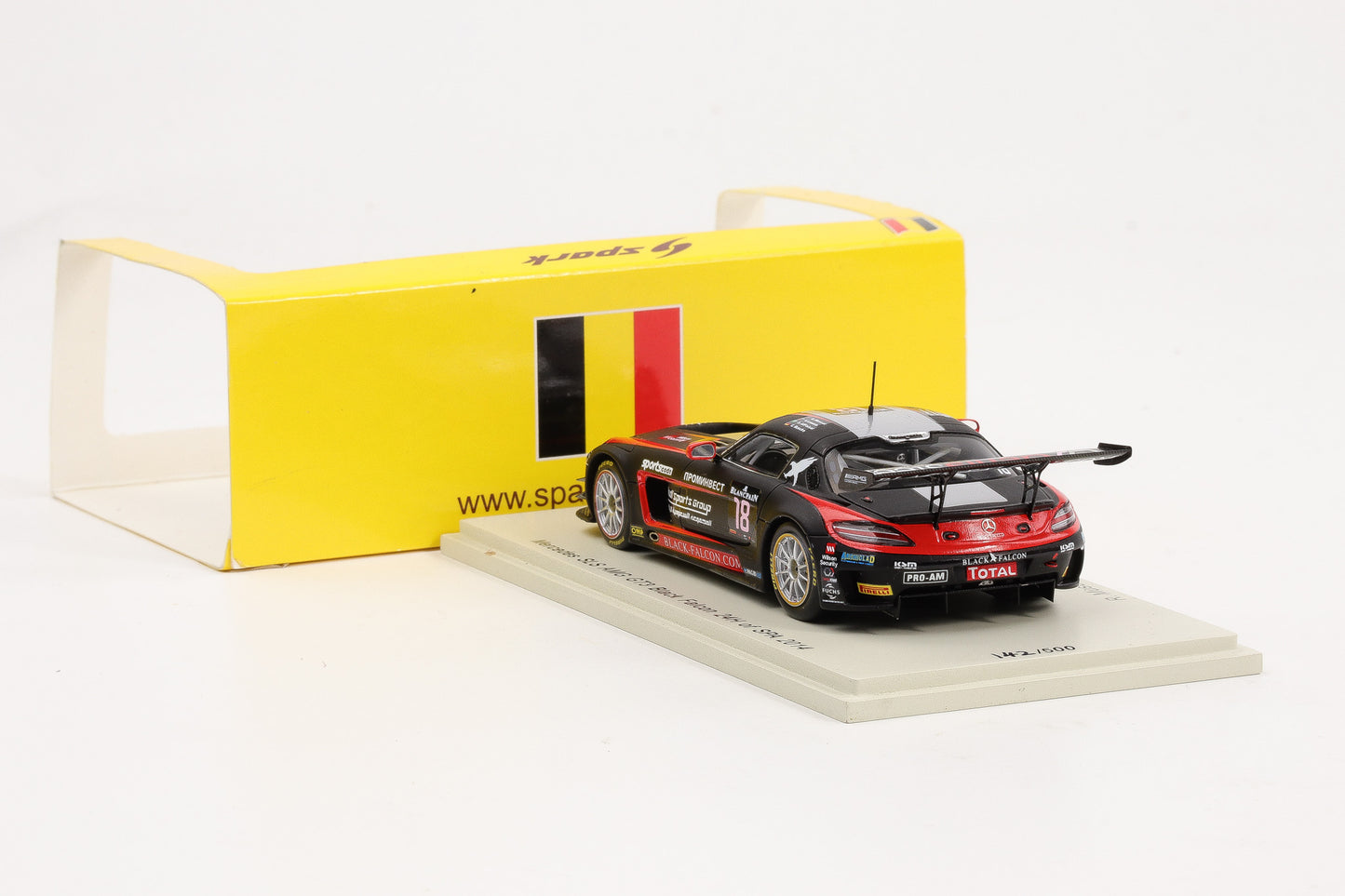 1:43 Spark Mercedes-Benz SLS AMG GT3 Black Falcon 24h Spa 2014 SB085