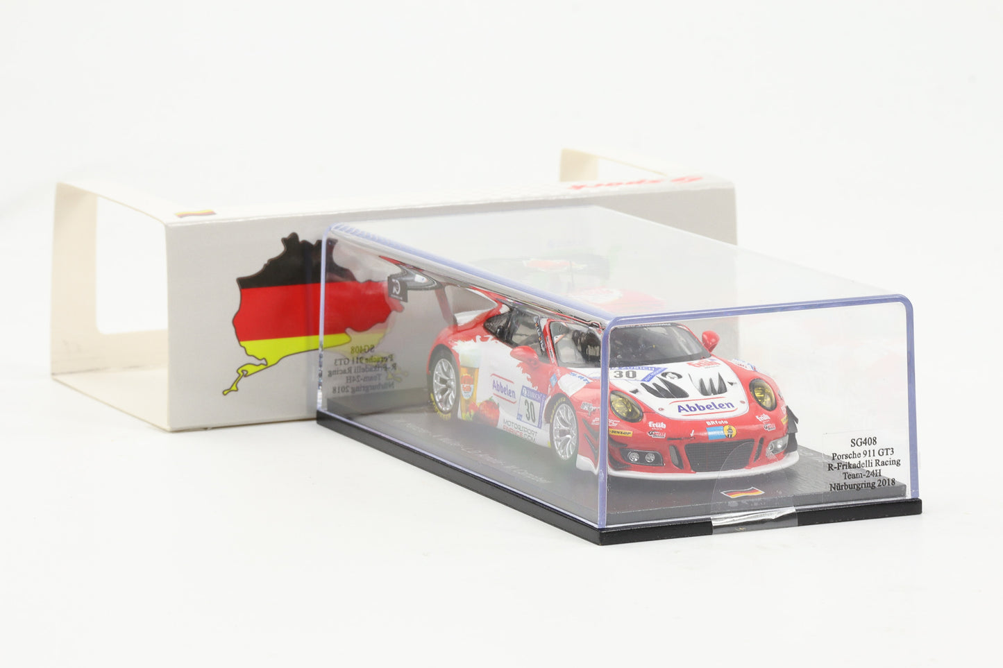 1:43 Spark Porsche 911 GT3 R Frikadelli Racing Team 24h Nürburgring 2018 SG408