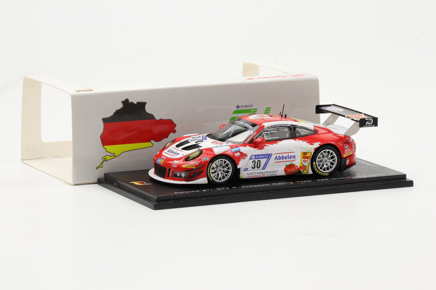 1:43 Spark Porsche 911 GT3 R Frikadelli Racing Team 24h Nürburgring 2018 SG408