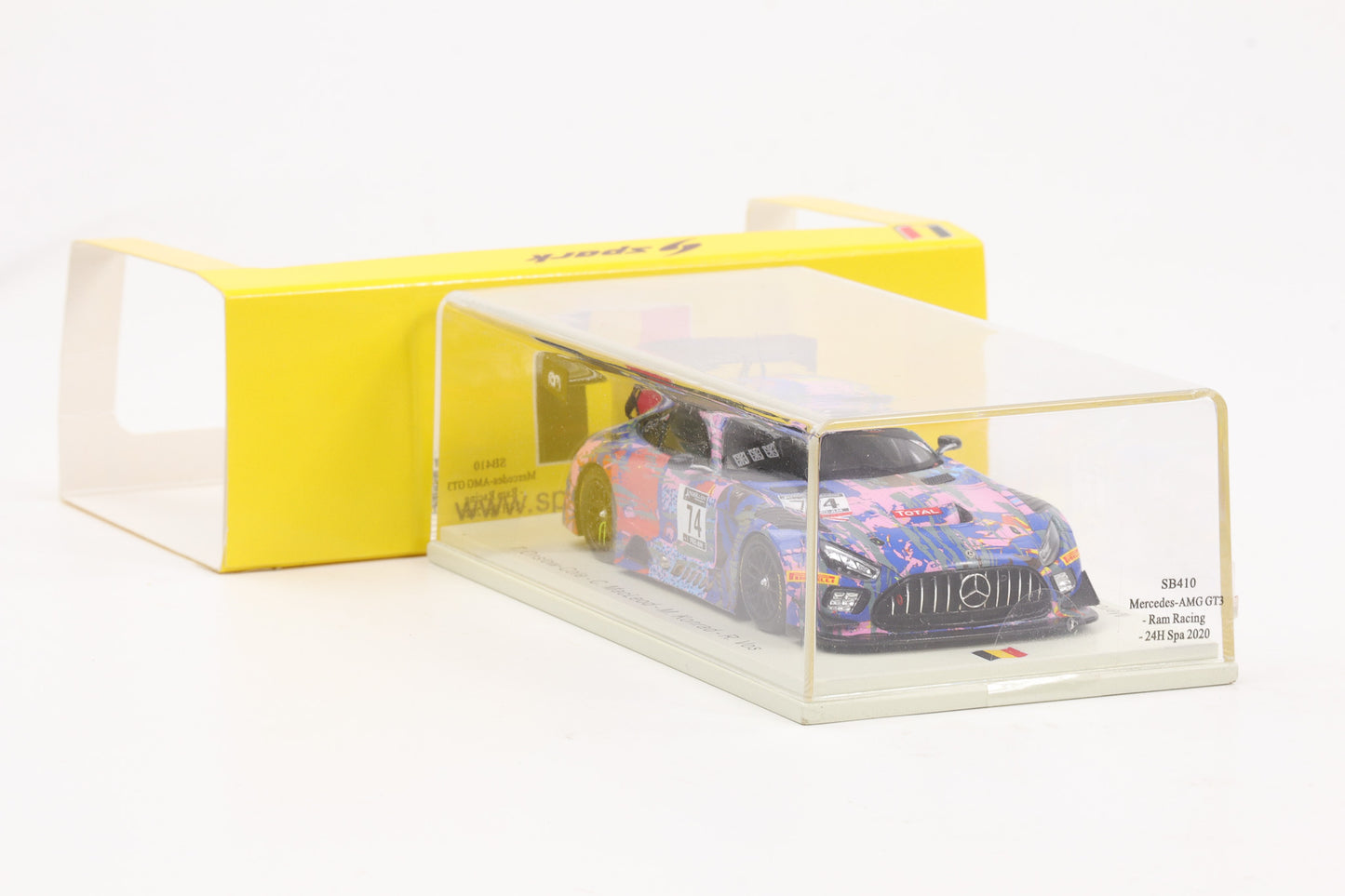 1:43 Spark Mercedes-Benz AMG GT3 Ram Racing #74 24h Spa 2020 SB410