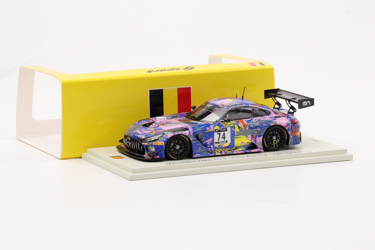 1:43 Spark Mercedes-Benz AMG GT3 Ram Racing #74 24h Spa 2020 SB410