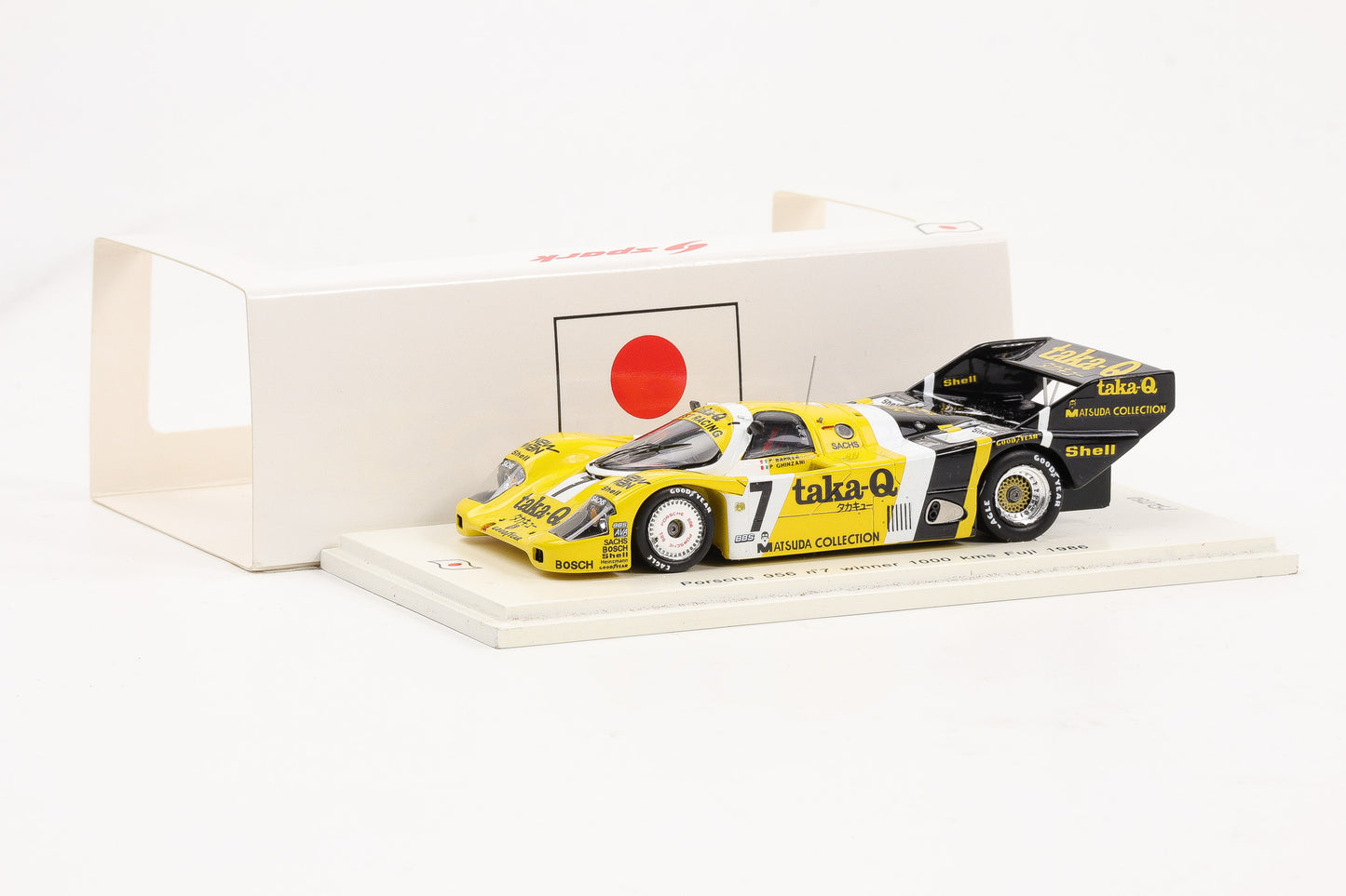 1:43 Spark Porsche 956 #7 Ghinzani Barilla Winner 1000km Fuji 1986 SJ019